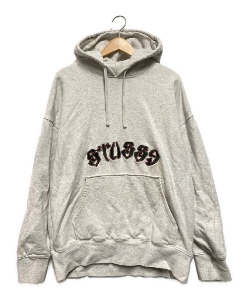 stussy（ステューシー）stussy (ステューシー) プルオーバーパーカー グレー サイズ:Мの古着・服飾アイテム