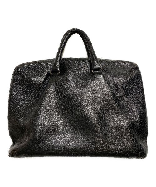 BOTTEGA VENETA（ボッテガベネタ）BOTTEGA VENETA (ボッテガベネタ) イントレチャートブリーフケース ブラックの古着・服飾アイテム