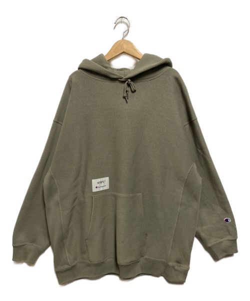 Champion REVERSE WEAVE（チャンピオンリバースウィーブ）Champion REVERSE WEAVE (チャンピオンリバースウィーブ) WTAPS (ダブルタップス) ACADEMY  HOODED  COTTON カーキ サイズ:Lの古着・服飾アイテム