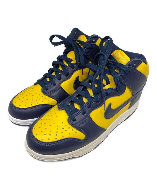 NIKE（ナイキ）NIKE (ナイキ) Dunk High Michigan ネイビー×イエロー サイズ:UK8の古着・服飾アイテム