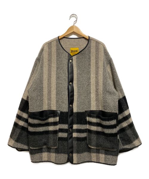 TRISECT2 JOURNAL STANDARD（トライセクト2 ジャーナルスタンダード）TRISECT2 JOURNAL STANDARD (トライセクト2 ジャーナルスタンダード) HORSE BLANKETPLAID 65 ライナー グレー サイズ:Lの古着・服飾アイテム