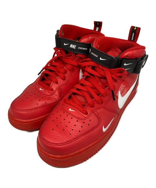 NIKE（ナイキ）NIKE (ナイキ) AIR FORCE 1 UTIRITY MID レッド サイズ:US10.5の古着・服飾アイテム