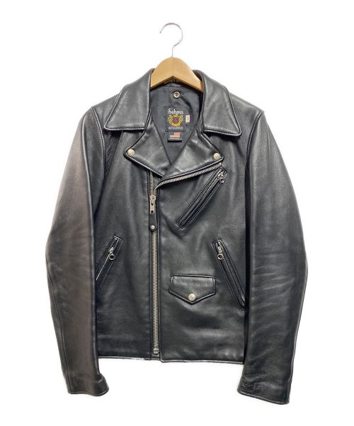 Schott（ショット）Schott (ショット) LAMBSKIN DOUBLE RIDERS ブラック サイズ:34の古着・服飾アイテム