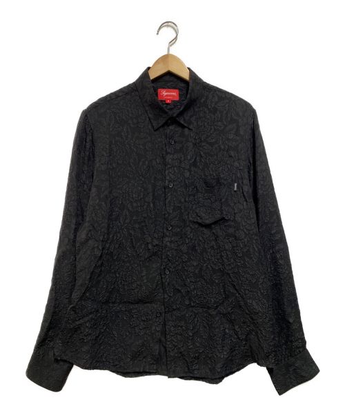 SUPREME（シュプリーム）SUPREME (シュプリーム) Snakeskin Jacquard Shirt ブラック サイズ:Мの古着・服飾アイテム