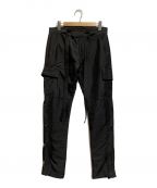 mnmlミニマル）の古着「Snap Zipper Cargo Pants」｜ブラック