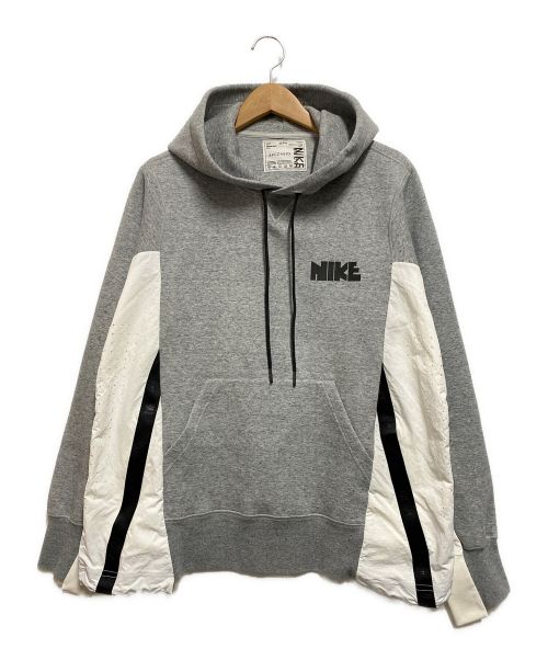 NIKE（ナイキ）NIKE (ナイキ) sacai (サカイ) ASUNISEX NRG HOODIE グレー サイズ:Мの古着・服飾アイテム