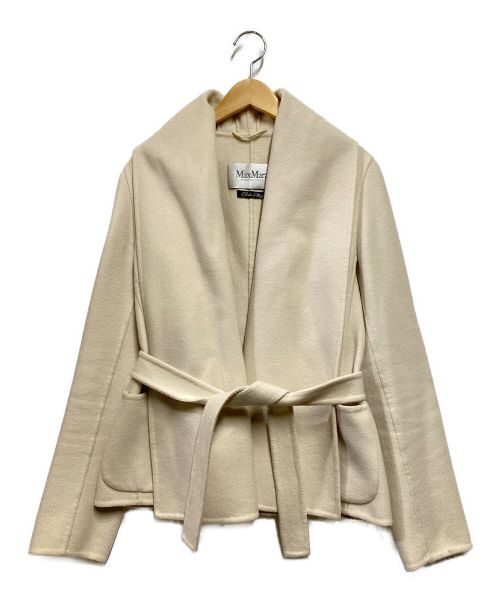 MaxMara（マックスマーラ）MaxMara (マックスマーラ) アンゴラウールショートコート アイボリー サイズ:40の古着・服飾アイテム