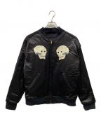 DAPPER'Sダッパーズ）の古着「Bull The Dog Limited Edition Skull Bone Souvenir Jacket」｜ブラック