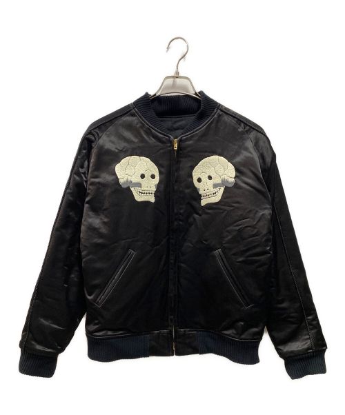 DAPPER'S（ダッパーズ）DAPPER'S (ダッパーズ) Bull The Dog Limited Edition Skull Bone Souvenir Jacket ブラック サイズ:40の古着・服飾アイテム