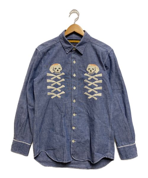 NEIGHBORHOOD（ネイバーフッド）NEIGHBORHOOD (ネイバーフッド) CHAMBRAY/C-SHIRT.LS ネイビー サイズ:Sの古着・服飾アイテム