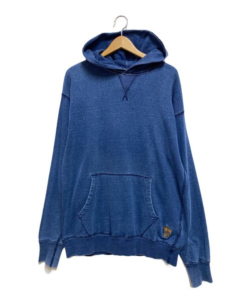 stussy（ステューシー）stussy (ステューシー) インディゴ染めパーカー インディゴ サイズ:Lの古着・服飾アイテム