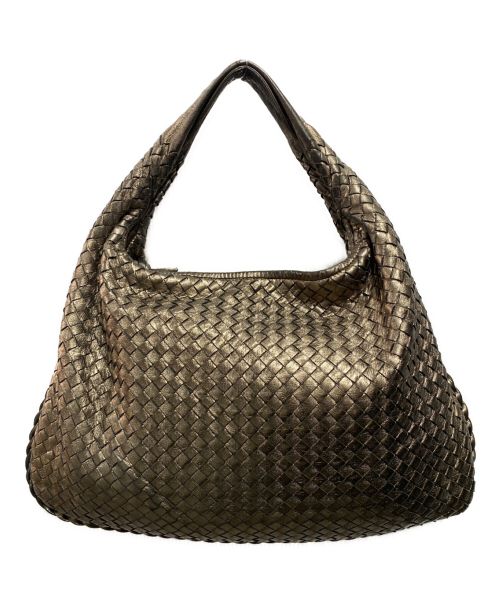 BOTTEGA VENETA（ボッテガベネタ）BOTTEGA VENETA (ボッテガベネタ) イントレチャートセミショルダーバッグ ゴールドの古着・服飾アイテム