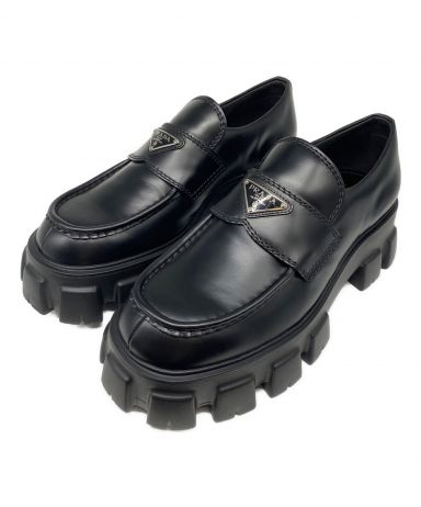 中古・古着通販】PRADA (プラダ) モノリス ブラック サイズ:7 1/2