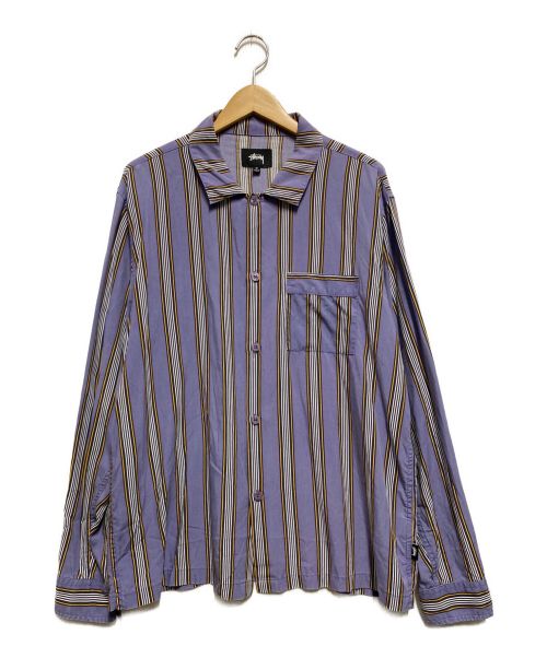 stussy（ステューシー）stussy (ステューシー) Cove Striped パープル サイズ:Мの古着・服飾アイテム