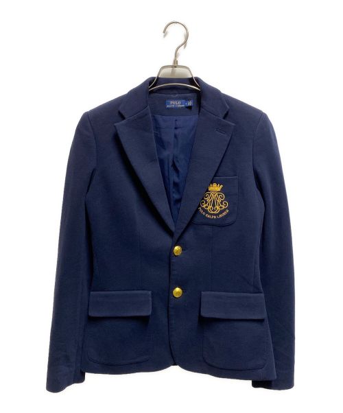 POLO RALPH LAUREN（ポロ・ラルフローレン）POLO RALPH LAUREN (ポロ・ラルフローレン) コットンテーラードジャケット ネイビー サイズ:4の古着・服飾アイテム