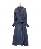 Ameriアメリ）の古着「LOOSE TRENCH LIKE DRESS」｜ネイビー