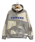 SUPREMEシュプリーム）の古着「Patchwork Hooded Sweatshirt」｜グレー