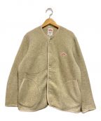 DANTONダントン）の古着「FLEECE COLLARLESS JACKET」｜ベージュ