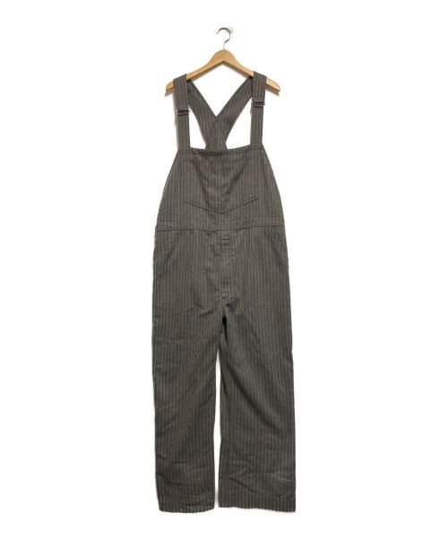 Acne studios（アクネ ストゥディオス）Acne studios (アクネストゥディオス) Striped Overalls グレー サイズ:46の古着・服飾アイテム