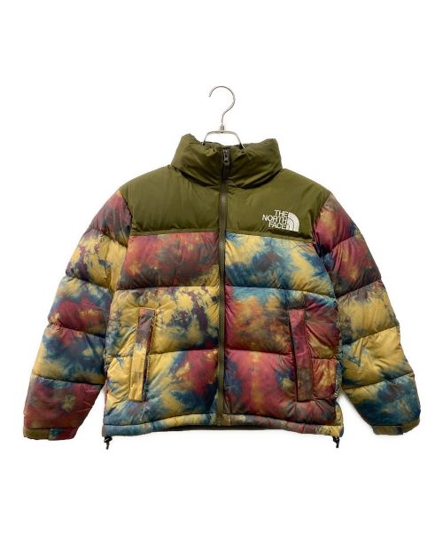 THE NORTH FACE（ザ ノース フェイス）THE NORTH FACE (ザ ノース フェイス) ノベルティショートヌプシジャケット オリーブ×ベージュ サイズ:Mの古着・服飾アイテム