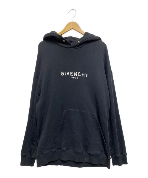 GIVENCHY（ジバンシィ）GIVENCHY (ジバンシィ) ヴィンテージロゴプリントプルオーバーパーカー ブラック サイズ:Mの古着・服飾アイテム