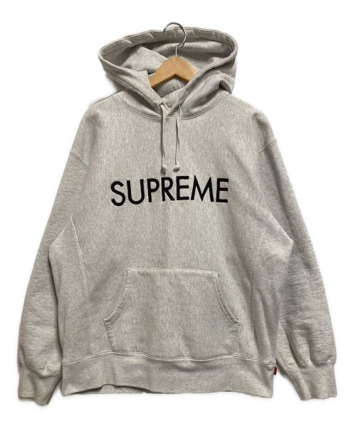 SUPREME（シュプリーム）SUPREME (シュプリーム) Capital Hooded Sweatshirt グレー サイズ:Мの古着・服飾アイテム