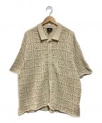 stussyステューシー）の古着「CROCHET SHIRT」｜ベージュ