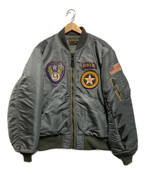 AVIREX（アヴィレックス）AVIREX (アヴィレックス) MA-1 VINTAGE REMAKE FLIGHT JACKET グリーン サイズ:XLの古着・服飾アイテム