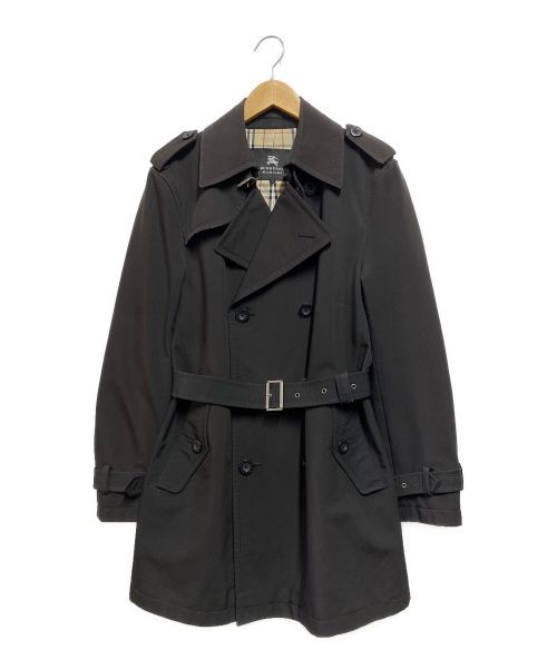 BURBERRY BLACK LABEL（バーバリーブラックレーベル）BURBERRY BLACK LABEL (バーバリーブラックレーベル) ショートトレンチコート ブラック サイズ:Мの古着・服飾アイテム