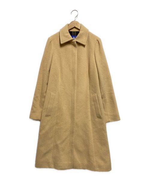 BURBERRY BLUE LABEL（バーバリーブルーレーベル）BURBERRY BLUE LABEL (バーバリーブルーレーベル) アンゴラステンカラーコート ベージュ サイズ:38の古着・服飾アイテム