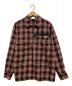 BURBERRY LONDON（バーバリー ロンドン）の古着「Logo Detail Check Wool Twill Shirt」｜レッド