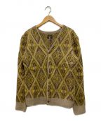 Needlesニードルズ）の古着「Mohair Cardigan Geometric Diamond」｜ブラウン