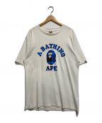 A BATHING APEアベイシングエイプ）の古着「ロゴプリントTシャツ」｜ホワイト