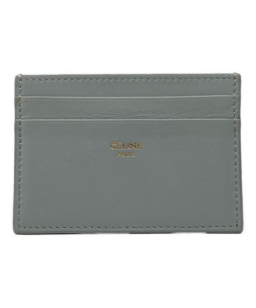 CELINE（セリーヌ）CELINE (セリーヌ) レザーカードケース ブルーの古着・服飾アイテム