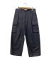 BLURHMS（ブラームス）の古着「Drill Chambray Super Wide 6P Slacks」｜ネイビー