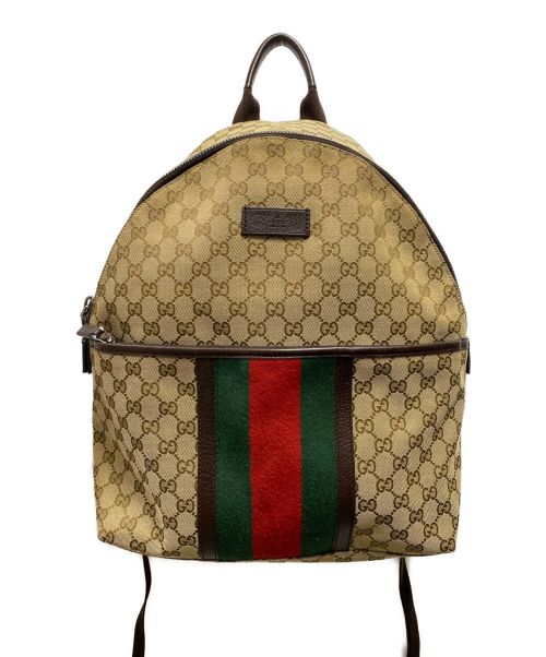 GUCCI（グッチ）GUCCI (グッチ) シェリーラインGGキャンバスリュックの古着・服飾アイテム