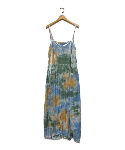 Ron Herman（ロンハーマン）Ron Herman (ロンハーマン) Square Neck Tie Dye Velour Dress ブルー サイズ:S 未使用品の古着・服飾アイテム