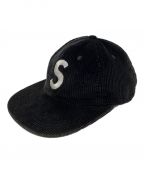 SUPREMEシュプリーム）の古着「Corduroy S Logo 6Panel Cap」｜ブラック