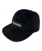 SUPREMEシュプリーム）の古着「Corduroy Box Logo Camp Cap」｜ブラック