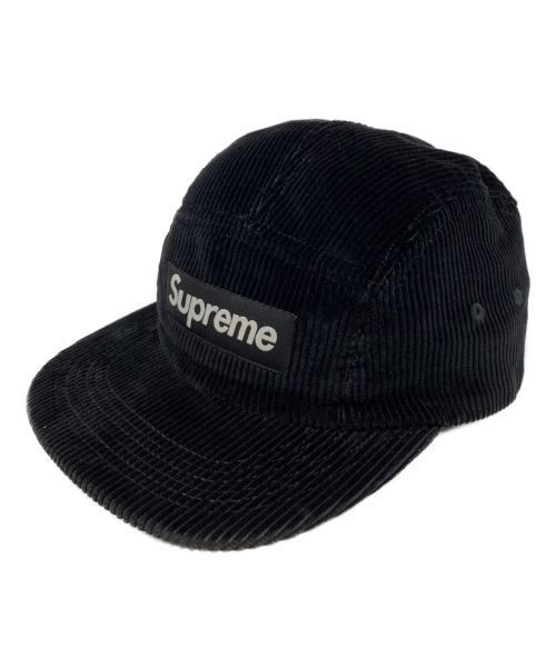 SUPREME（シュプリーム）SUPREME (シュプリーム) Corduroy Box Logo Camp Cap ブラックの古着・服飾アイテム