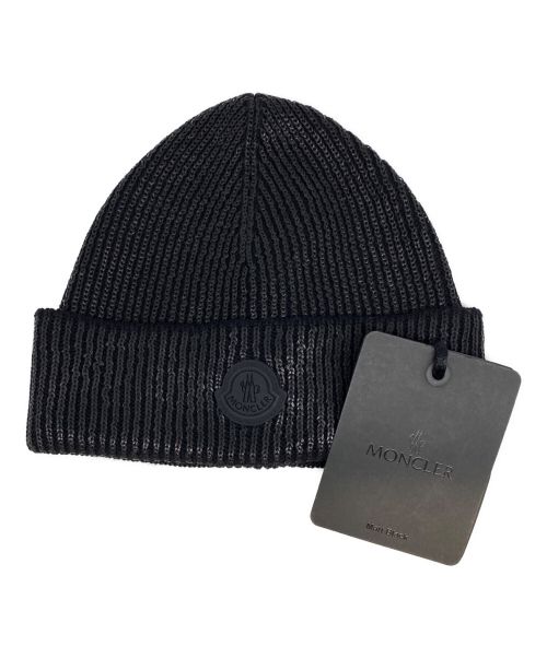 MONCLER（モンクレール）MONCLER (モンクレール) Black Wool Beanie ブラック サイズ:UNI 未使用品の古着・服飾アイテム