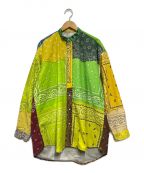 Children of the Discordanceチルドレン オブ ザ ディスコーダンス）の古着「BANDANA PATCHWORK SHIRT」｜イエロー