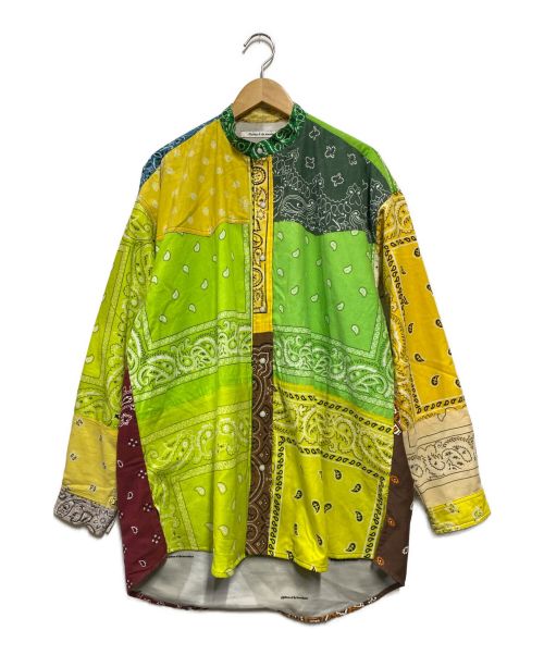 Children of the Discordance（チルドレン オブ ザ ディスコーダンス）Children of the Discordance (チルドレン オブ ザ ディスコーダンス) BANDANA PATCHWORK SHIRT イエロー サイズ:2の古着・服飾アイテム