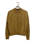 AURALEEオーラリー）の古着「CASHMERE HIGH GAUZE KNIT POLO」｜ブラウン