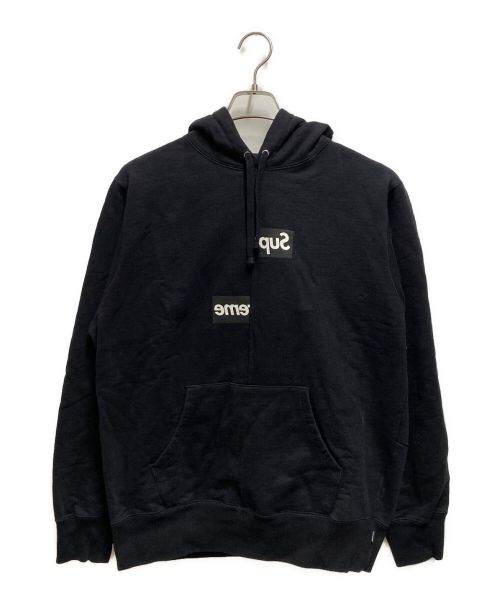 SUPREME（シュプリーム）SUPREME (シュプリーム) COMME des GARCONS SHIRT (コムデギャルソンシャツ) Split Box Logo Hooded Sweatshirt ブラック サイズ:Mの古着・服飾アイテム