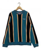 SUPREMEシュプリーム）の古着「Vertical Striped Pique Crewneck Teal」｜ブルー