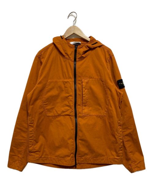 STONE ISLAND（ストーンアイランド）STONE ISLAND (ストーンアイランド) スーピマコットンストレッチツイルフーデッドブルゾン オレンジ サイズ:Мの古着・服飾アイテム