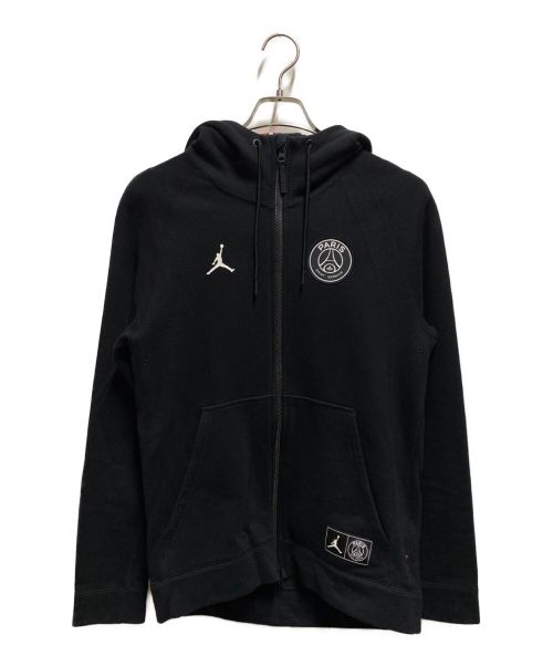 JORDAN（ジョーダン）JORDAN (ジョーダン) Paris Saint-Germain (パリ・サン＝ジェルマン) Full Zip Wings Hoodie ブラック サイズ:Mの古着・服飾アイテム