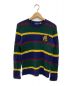 POLO RALPH LAUREN（ポロ・ラルフローレン）の古着「ウールカシミヤエンブレム ニット」｜ネイビー