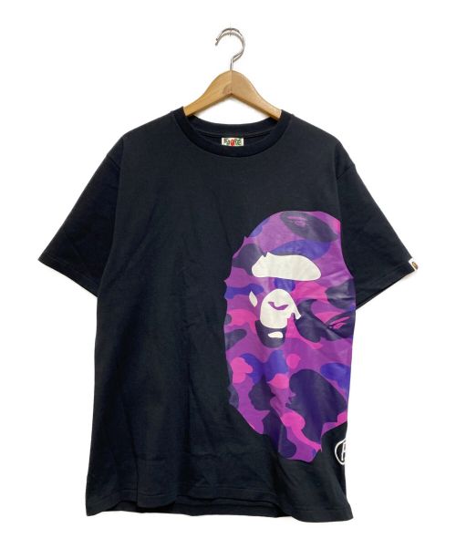 A BATHING APE（アベイシングエイプ）A BATHING APE (アベイシングエイプ) プリントTシャツ ブラック サイズ:Lの古着・服飾アイテム